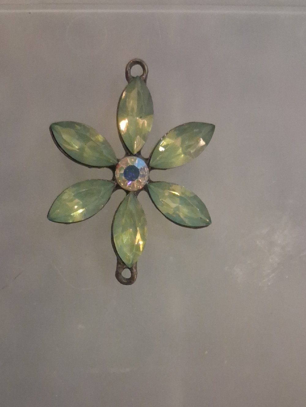 Green Marquise Flower Pendant Charm